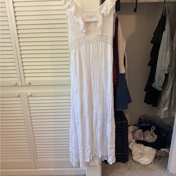 Forever 21 White Ruffled Maxi Dress - Picture 2 of 3